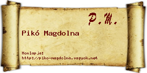 Pikó Magdolna névjegykártya