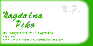 magdolna piko business card
