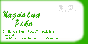 magdolna piko business card